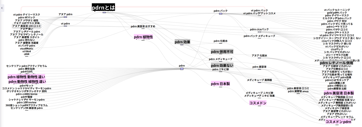 パスファインダーで見たpdrnとはの前後の検索経路