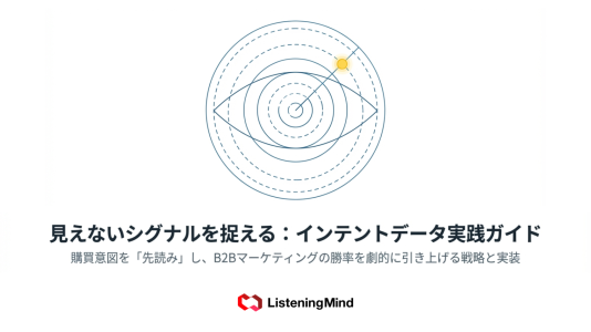 インテントデータの概念とマーケティング活用を示すビジュアル