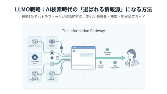 LLMOとは?AI検索で「選ばれる情報源」になるための定義・施策・効果測定ガイドのサムネール